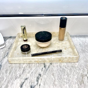 Vanity Tray, Gifts for her, Gemstone Tray, Make-up, Rolling Tray, Handmade, Decorative Tray, Perfume Tray