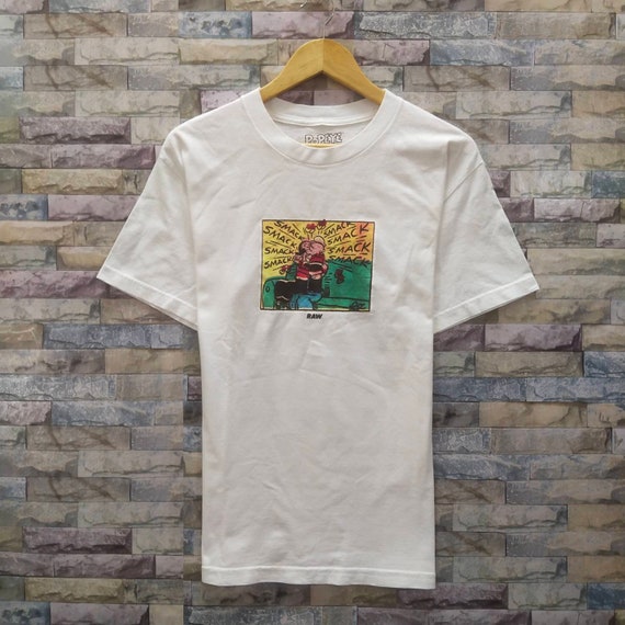 Popeye The Sailorman Kissing White Shirt Size M - Gem