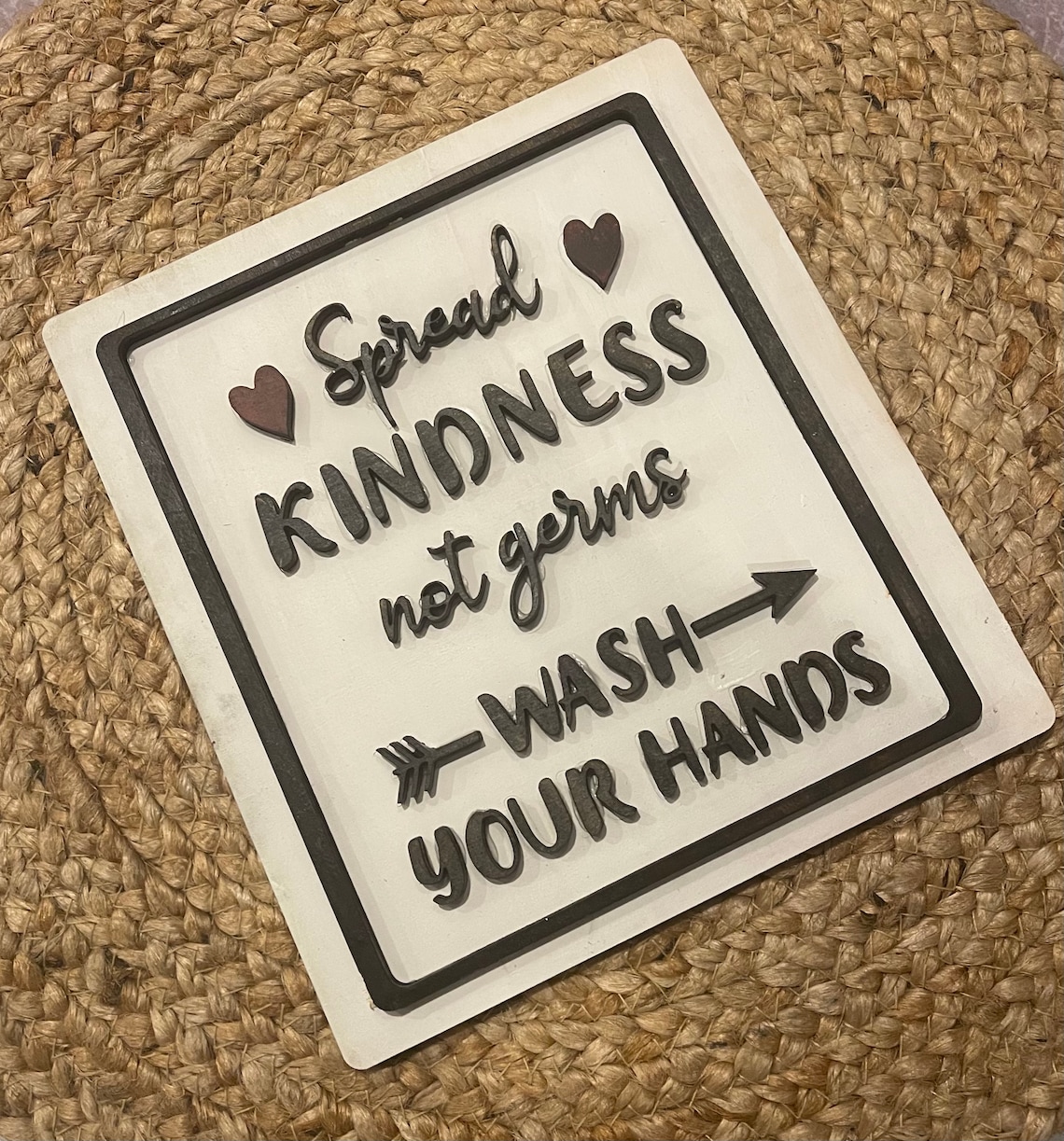 Spread Kindness Not Germs Sign Etsy