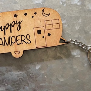 Happy Camper Cut File Camping Keychain SVG Cut File. Perfect - Etsy