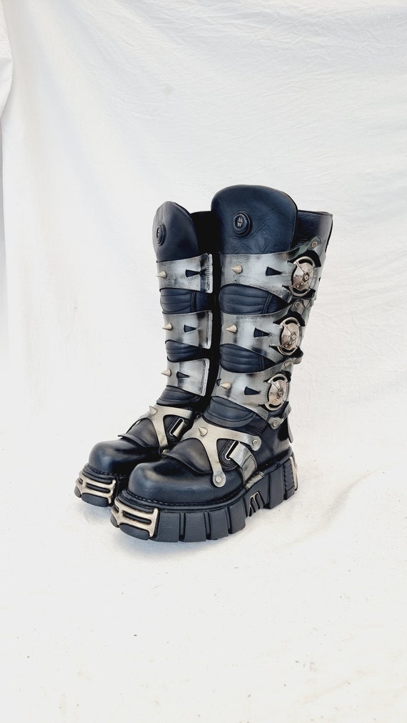 Men's Knee-High Mid Calf Boots Lace Up Buckle Outdoor