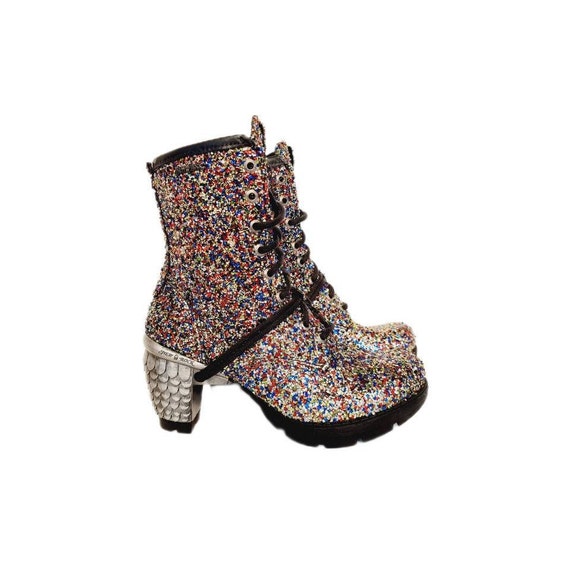 Chunky glitter cheap boots