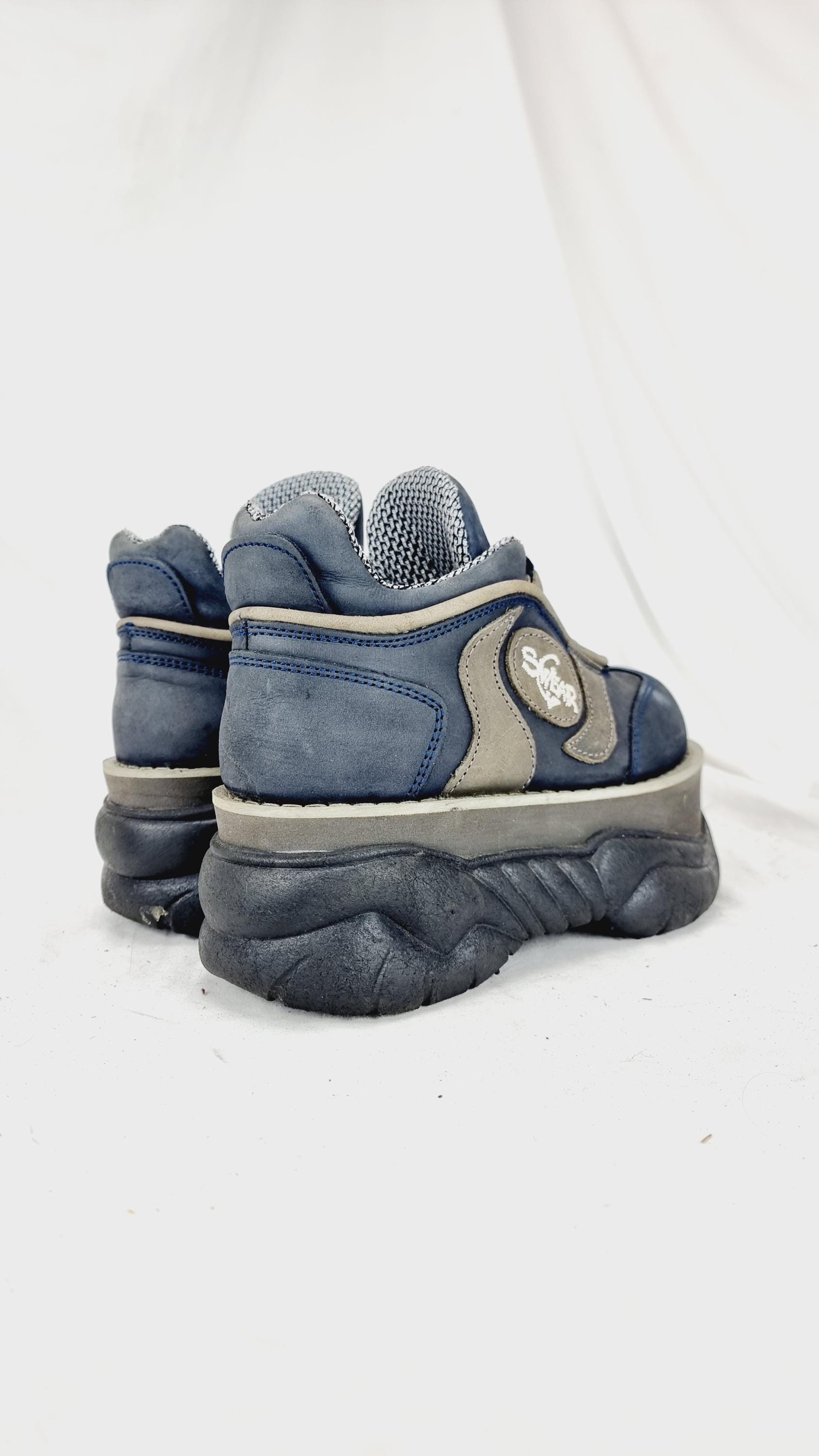 EU 38 / UK 5 Dusty Blue Grey Swear Alternative Platform Sneakers