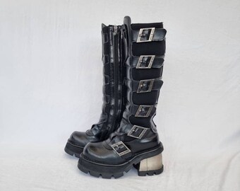 ケロック EU 36 / UK 3 Discontinued Rare Knee High New Rock Boots With