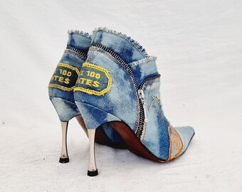 EU 39 / UK 6 El Dantes Light Blue Denim Rare Vintage 90s Y2K