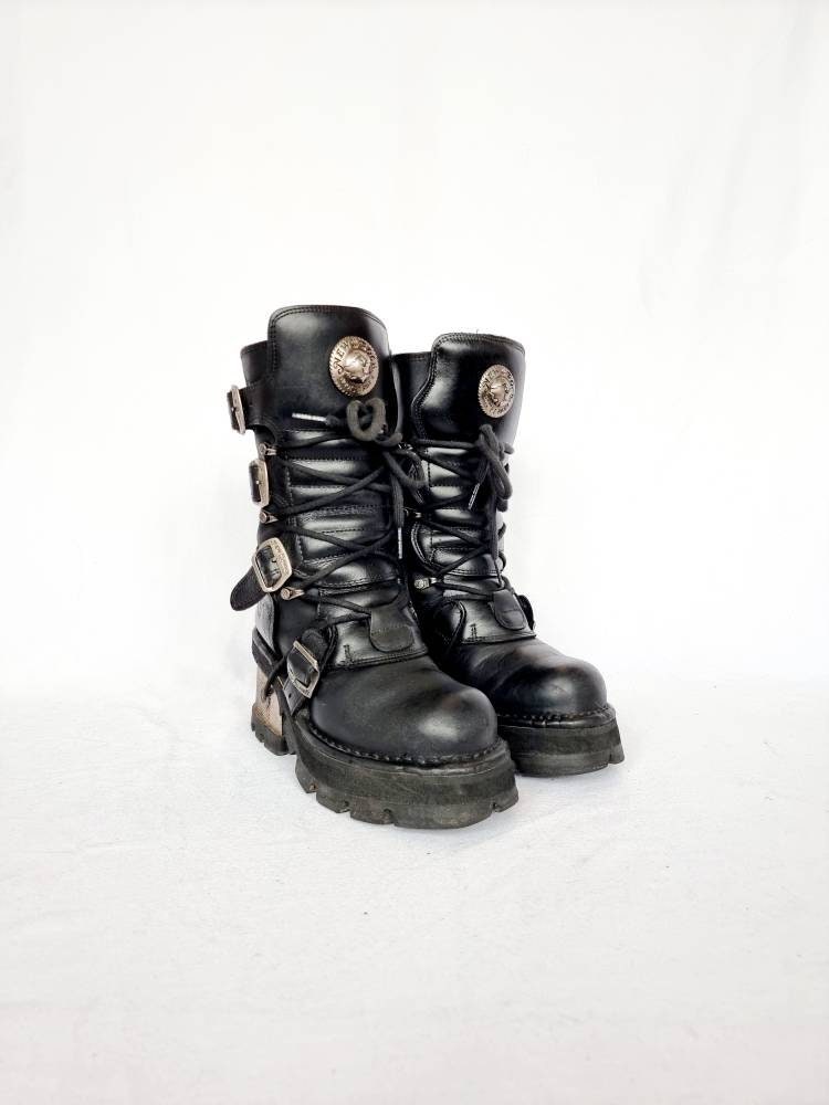 Rock Boots Chunky Metal Vintage 90s 