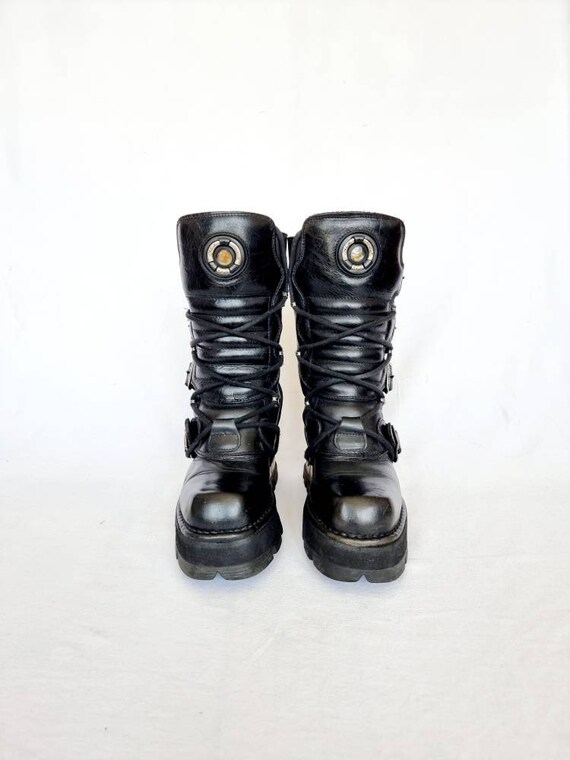 EU 37 Vintage New Rock Boots Black 