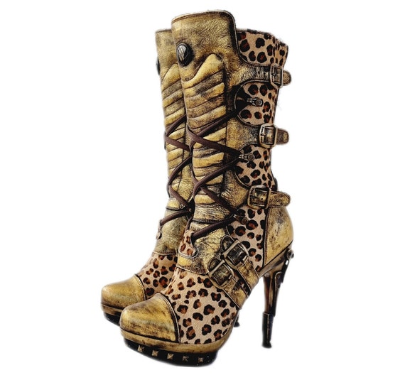 new rock thigh high boots