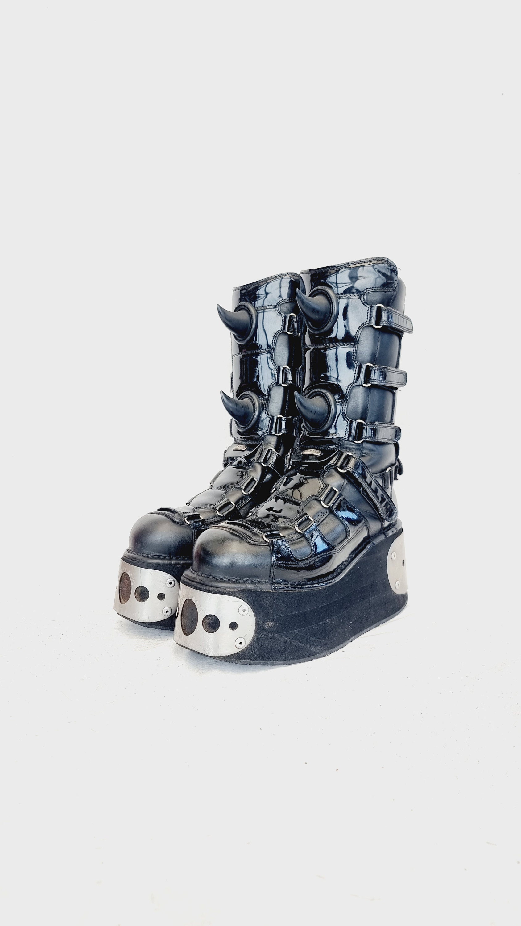 Amazon.com | New Rock Womens M-106-S29 Leather Black Shoes 7