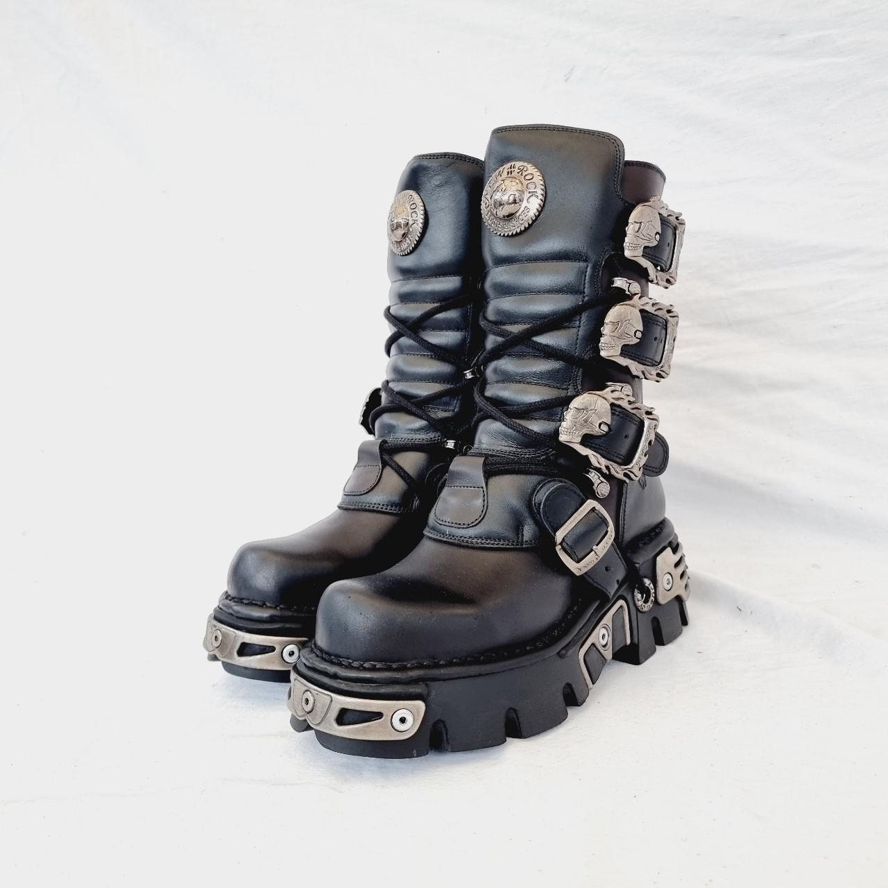 公式限定 福袋 - 公式通販オンラインショップ Black Vintage 3 UK / 36 EU Metal New Leather Buckle Skull 絵画