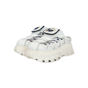 EU 38 / UK 5 White Gordon Jack Platform Sneakers / Trainers - Vintage 90s Y2K Harajuku Goblincore Soft Grunge Kidcore