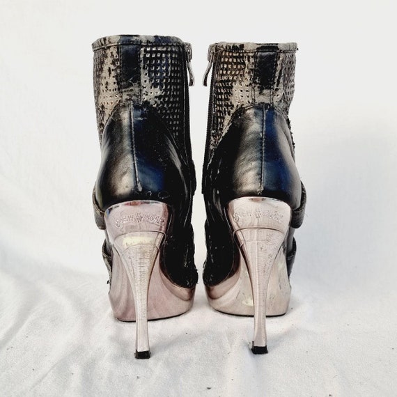 EU 37 / UK 4 New Rock Stiletto Heels - Vintage Bl… - image 4