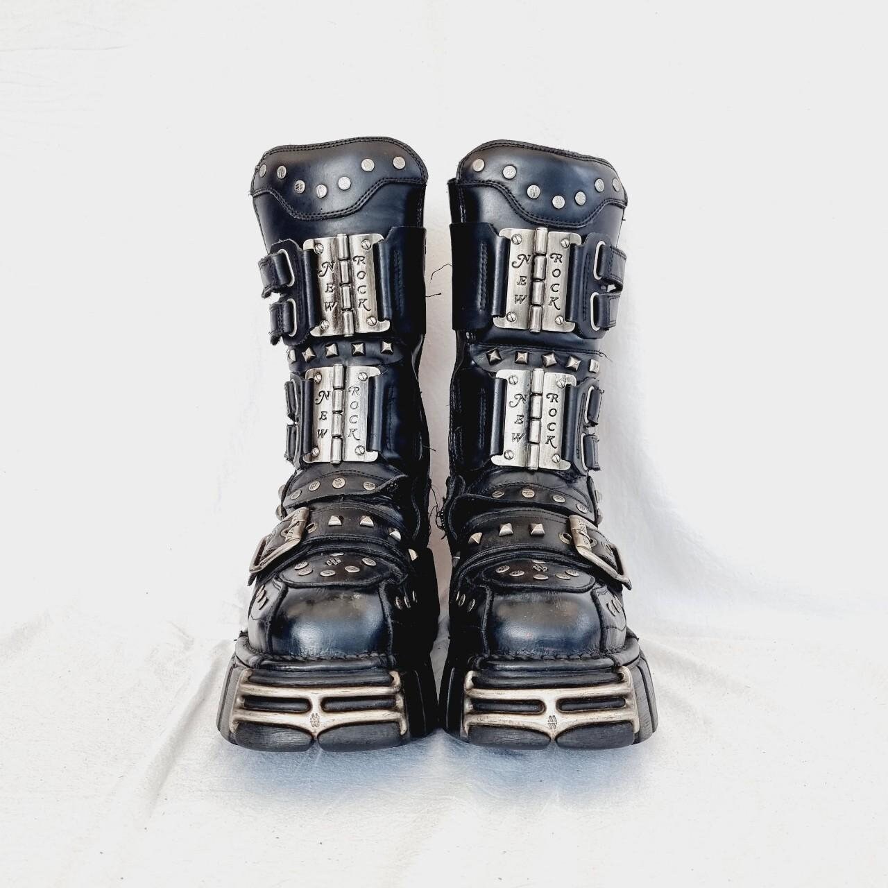 EU 40 / UK 7 Vintage Spiked Studded New Rock Boots - Etsy