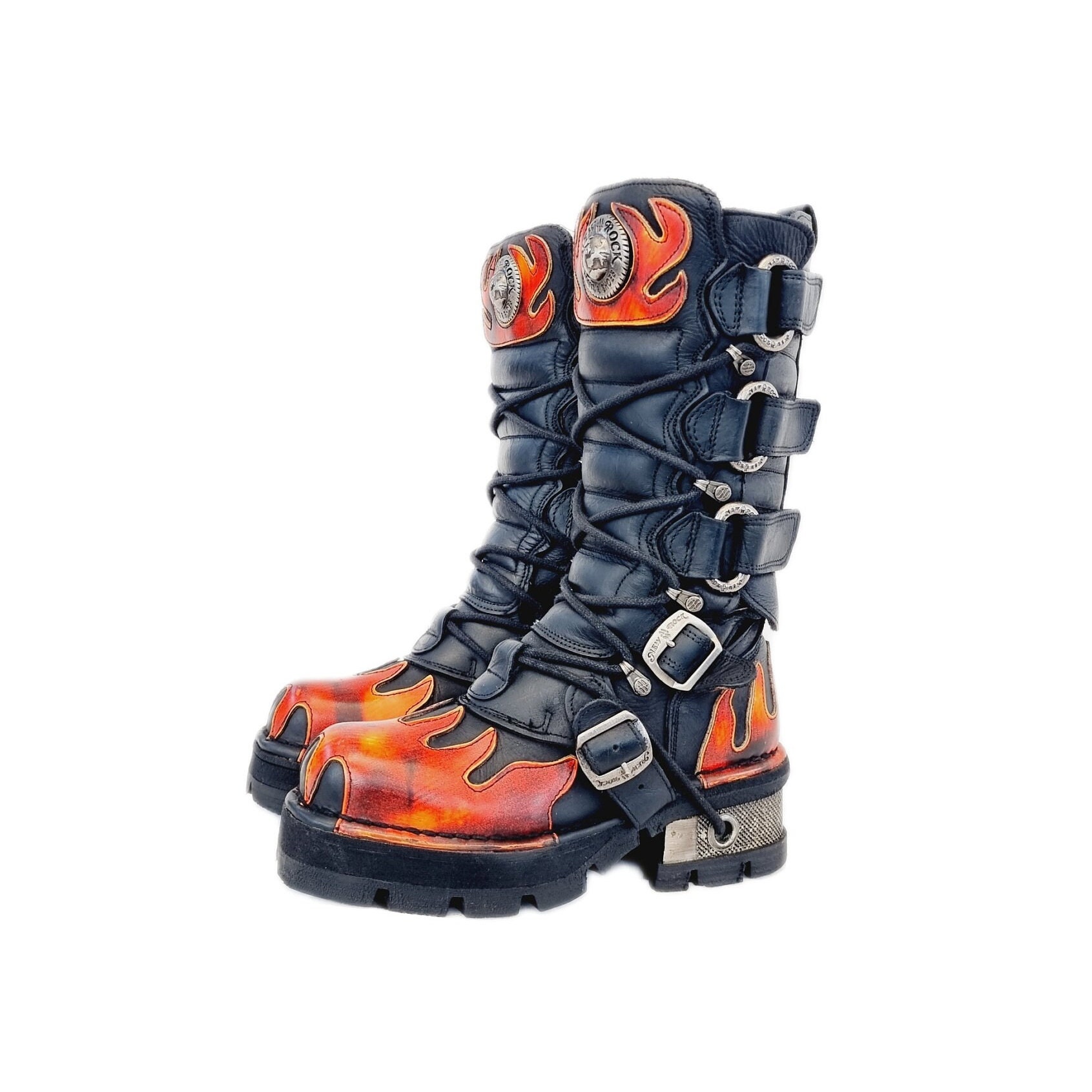Flame platform shop boots