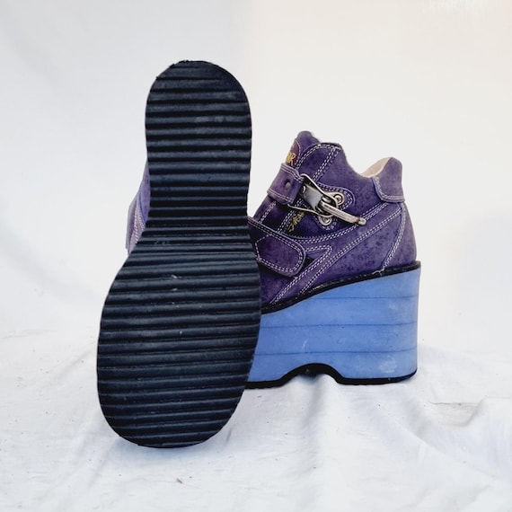 EU 37 / UK 4 Blue Purple Swear Alternative Platform Sneakers