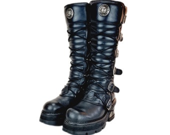 EU 42 Discontinued Vintage New Rock Reactor Boots - Furry