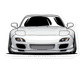 Matte Vinyl Sticker Fast and the Furious 1997 Mazda RX-7 Tokyo Drift