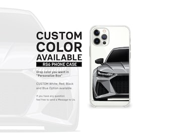 RS6 Car Illustration iPhone Case | Car Lover Gift