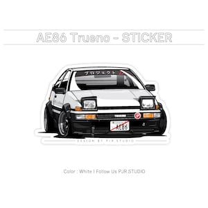 Bubble-free stickers | Ttoyota AE86 Trueno Initial D | car sticker, car lover, car decal, racing sticker, racing decal, jdm sticker