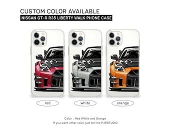 iPhone Case | Nissan GT-R R35 Liberty Walk (red) | car phone case, jdm phone case, iphone case, phone accessory, pjrstudio, racing,