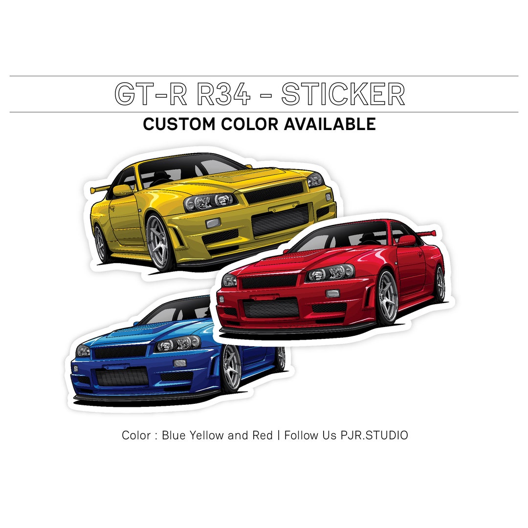 Nissan GT-R R34 Nismo Sticker: Bubble-free Car Decal - Etsy