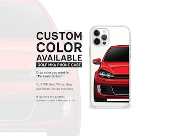 Golf MK6 Car Illustration iPhone Case | Pjr.Studio