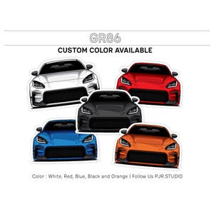 Stickers | Toyota GR86 | car sticker, car lover, best gift, car decal, racing sticker, racing decal, jdm sticker, for men, gift, pjrstudio