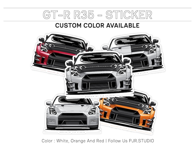 Gtr R35 Lettering Nissan GT-R R35 Sticker: JDM Car Decal - Etsy