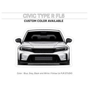 Stickers | Honda Civic Type R FL5 | car sticker, car lover, best gift, car decal, racing sticker, racing decal, jdm sticker, for men, gift