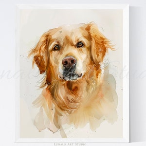 Golden Retriever Print, Golden Retriever Art, Golden Retriever Gifts, Printable Wall Art, Golden Retriever, Digital Print