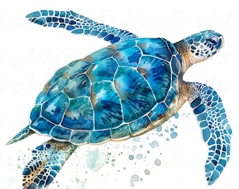 Sea Turtle Clipart | Turtle Clip Art | Turtle  | cute turtle clip art | Set of 10 Watercolor Clipart | Sea Turtle Art Printable
