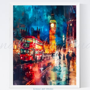 London Wall Art, London Abstract Print, London, London Poster, Abstract Wall Art London Print, London Landmark Printable Wall Art