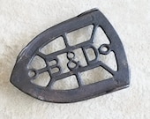 Vintage Iron Rest Cast Iron Trivet B D Bless and Drake Wrought Iron Trivet 1900s