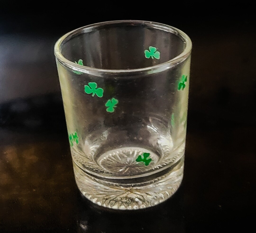 Three Leaf Clover Shot Glass Irish Gift Irish Stocking Stuffer Etsy