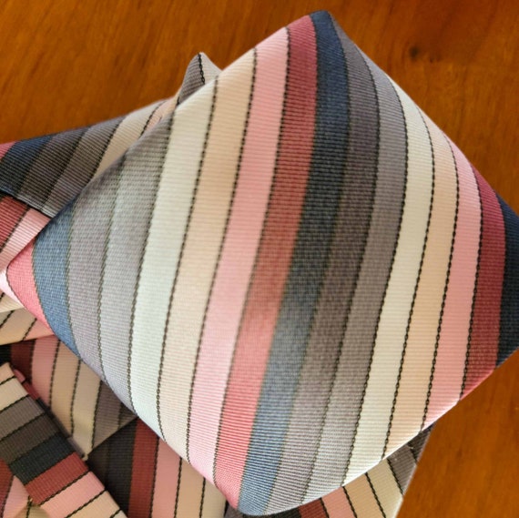 Pierre Cardin Necktie Diagonal Stripe Designer Pi… - image 1