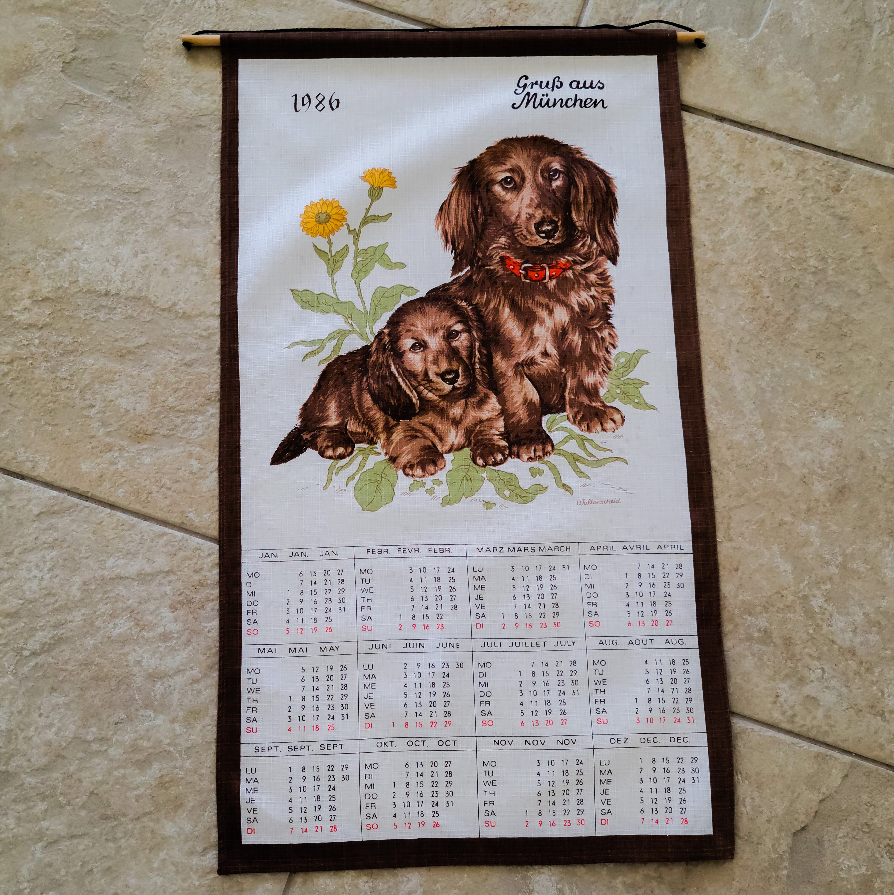 1986 Wall Calendar - Etsy