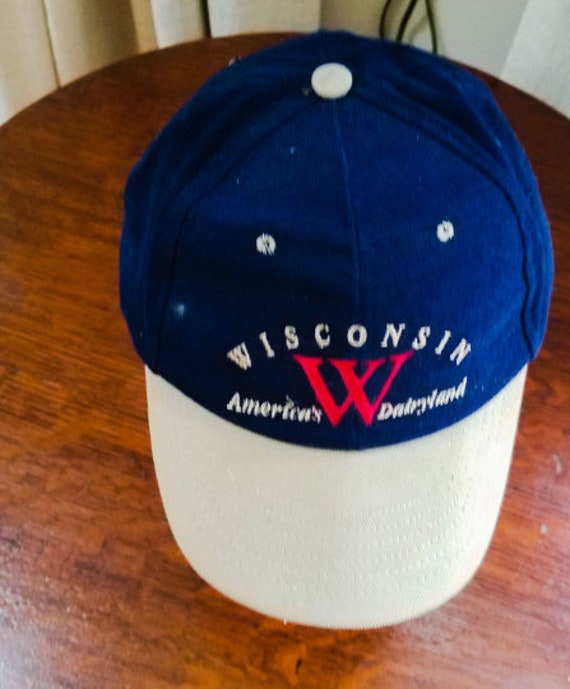Vintage Hat Wisconsin America’s Dairyland Red Embr