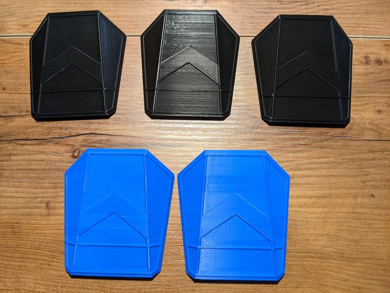 Mandalorian inspired hand plate armor with chevron design