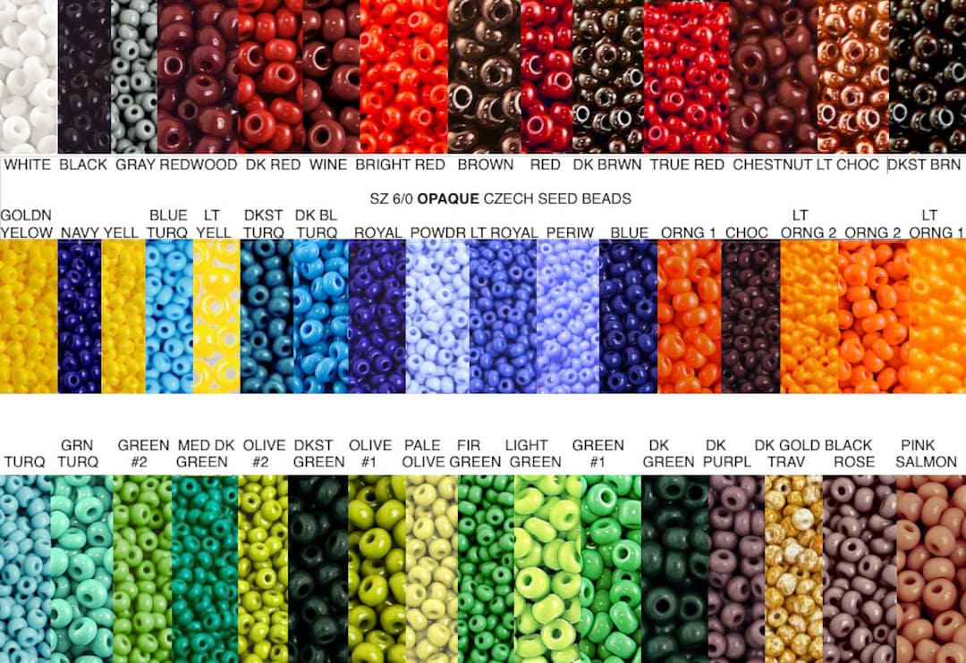 Opaque Glass Seed Beads Round Black 4mm 6/0 SEED BL