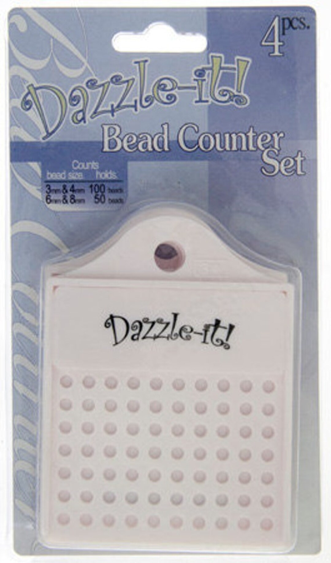 4pc BEAD COUNTING Trays, 3mm/4mm/6mm/8mm Bead Counting Tool, Bead