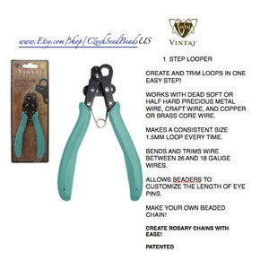 The Beadsmith Looper Kit – Includes a 1-Step Looper Plier & 2  Tarnish-Resistant 20 Gauge Wire Spools, 15 Yards Each in Silver & Gold –  Create