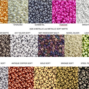 Size 6/0 METALLIC Czech Seed Beads, bracelet beads, kumihimo beads, macrame beads