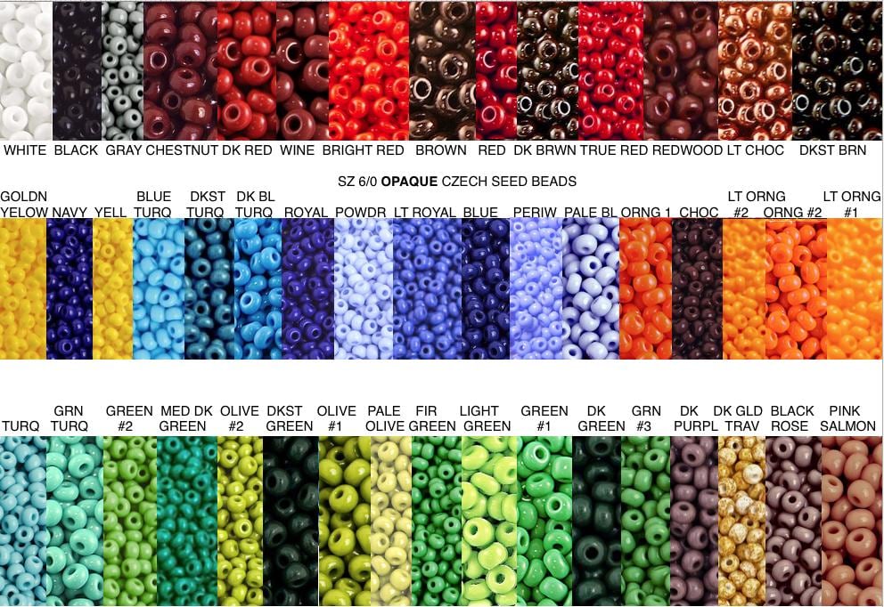 15-30grm 6/0 OPAQUE Czech glass Seed Beads Black RED Blue Green Turquoise Navy Periwinkle white Yellow Brown Travertine Olive bracelet beads