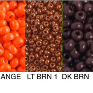 Sz 10/0 OPAQUE Czech Seed Beads Red Dk Red Black White Brown Turquoise Navy Periwinkle Royal Dark Green Golden Yellow Lt Yellow Lt Olive image 4
