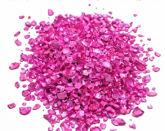 Stained Crushed Glass - Hot Pink Mirrored