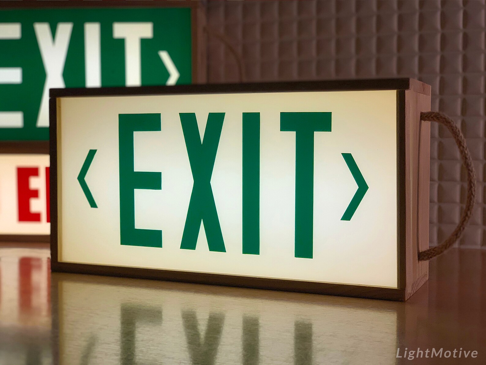 Exit Light Box Light up Sign Illuminated Exit Sign Wine Etsy