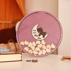Baby shower guest book alternative 1st Birthday guest book Moon and star baby shower guest book Baby shower gift Baby shower drop box sign