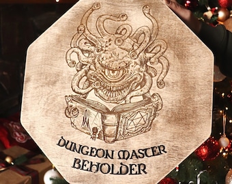 Dungeon Master whiskey glasses set Decanter set Christmas Beholder glasses set unique