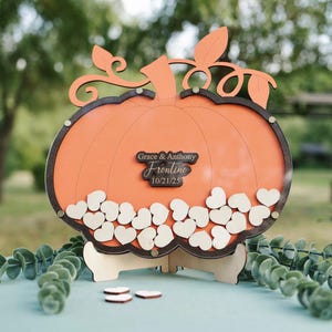 Pumpkin Wedding Guest Book Alternative: Halloween Autumn Theme image 4