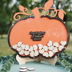 Pumpkin Wedding Guest Book Alternative: Halloween Autumn Theme image 3
